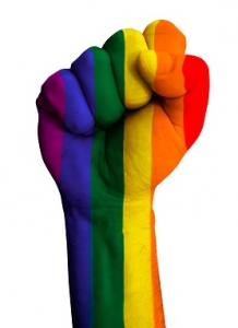 gay pride fist small