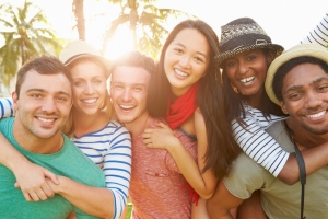 Group Of Friends Having Fun In Park Together