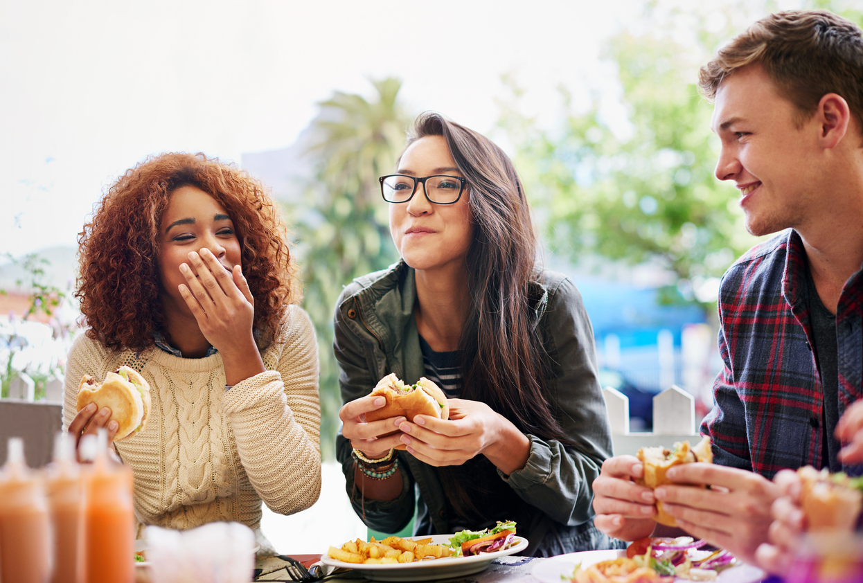 friends eating