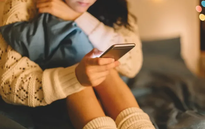 teen on phone